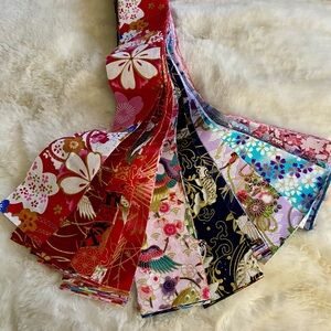 40 Pcs Japanese Jelly Roll Fabric Strips for Quilting, Spring Patchwork Roll